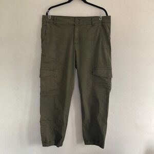 Sanctuary Rebel Cotton Olive Cargo Joggers Ankle Cinch Pants Utility Sz 34